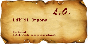 Ládi Orgona névjegykártya